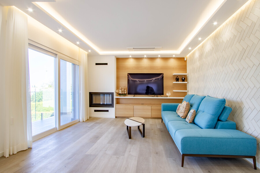 Sala de vivenda objecto de renovação em Vilamoura