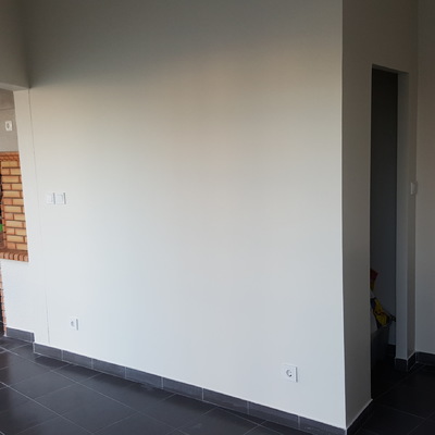 Parede em pladur finalizada