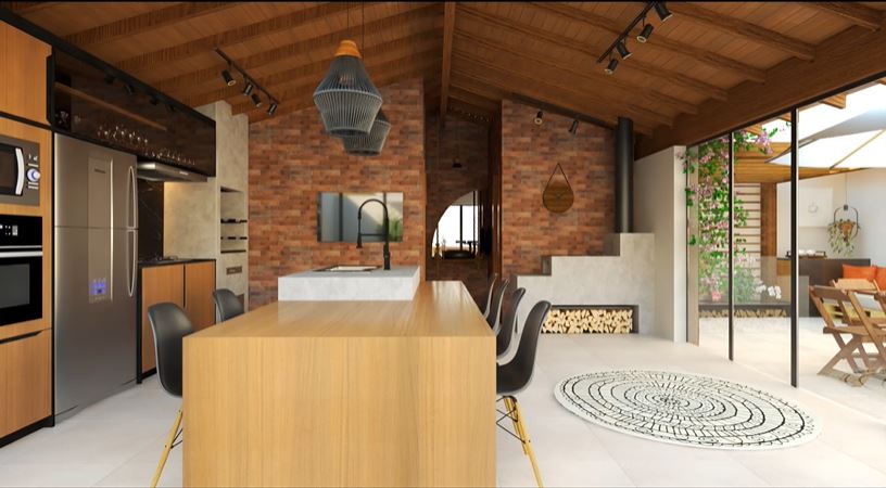 Área Gourmet Rústica/Industrial