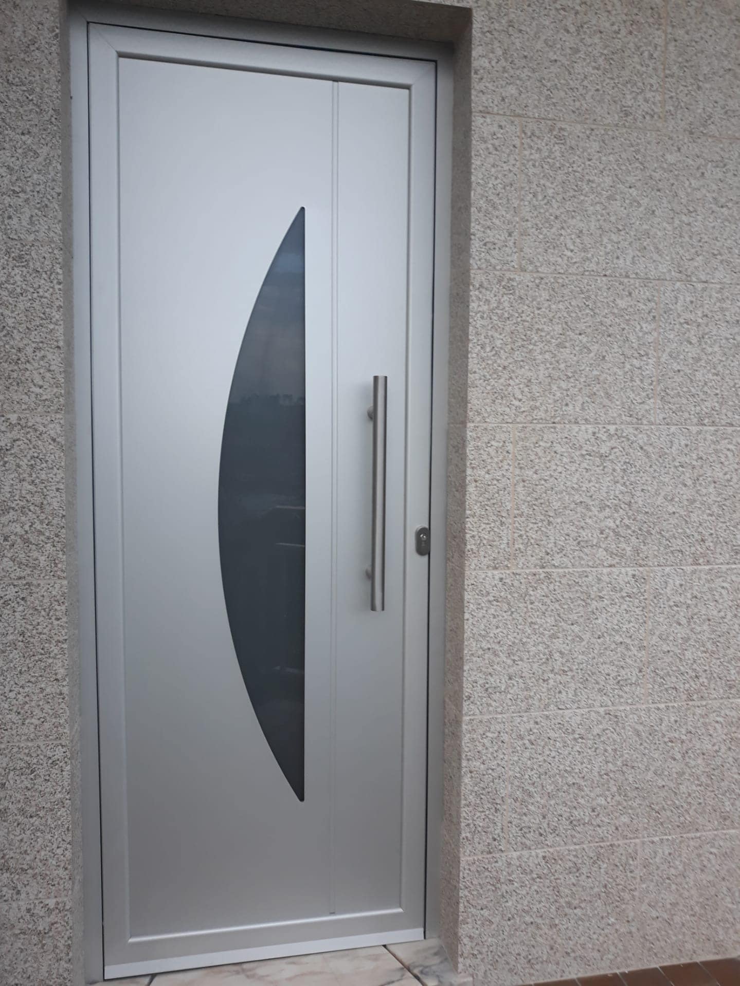 Porta em Aluminio com Painel