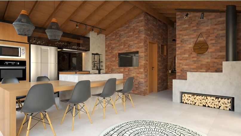 Área Gourmet Rústica/Industrial