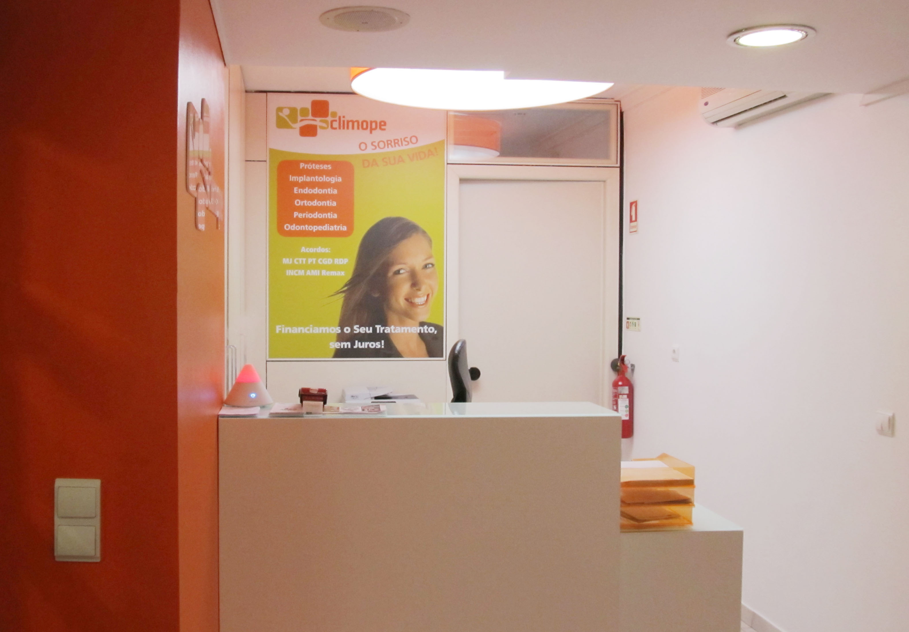 Receção de Clinica dentária