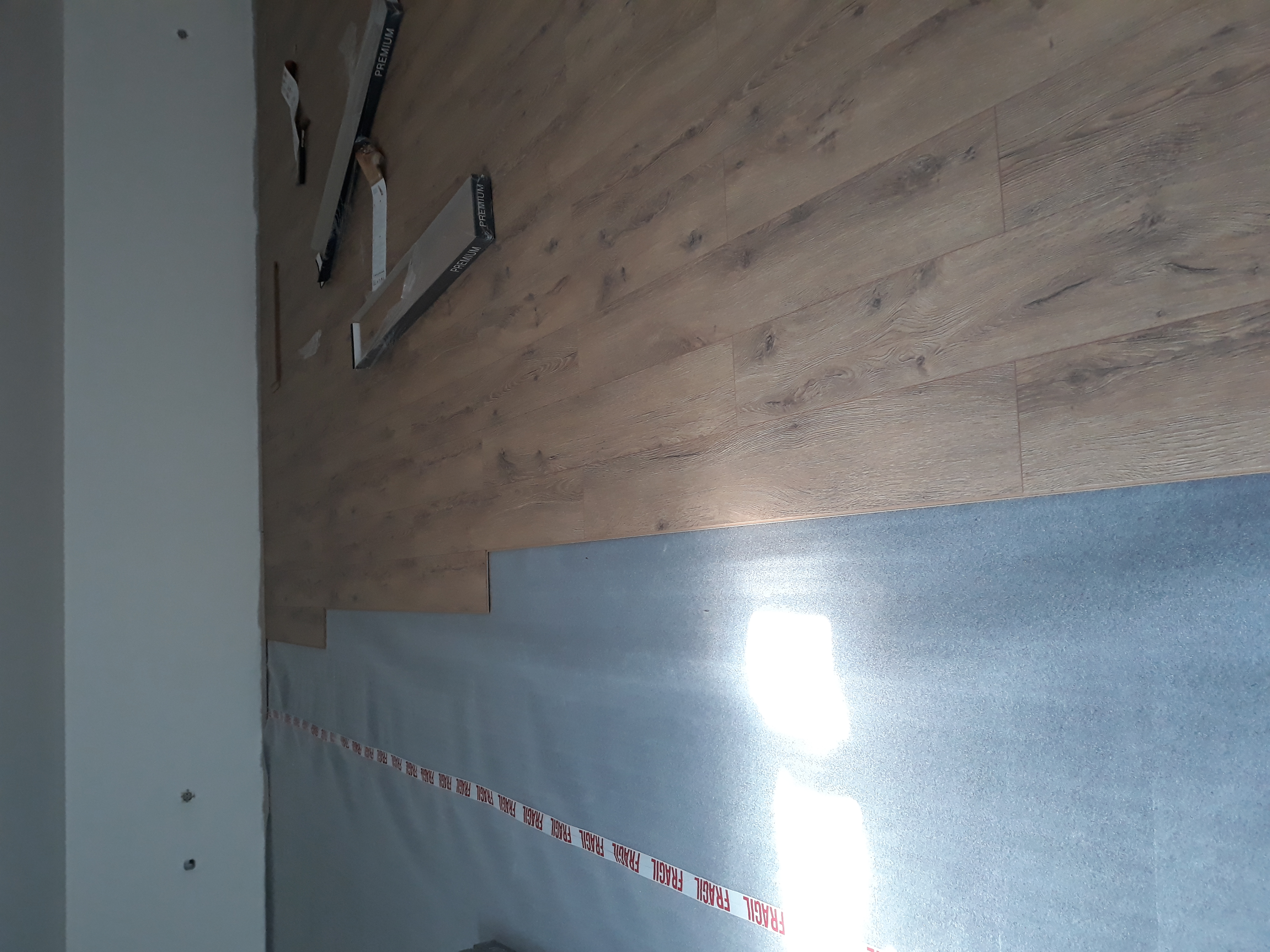 Piso flutuante  Assentamento