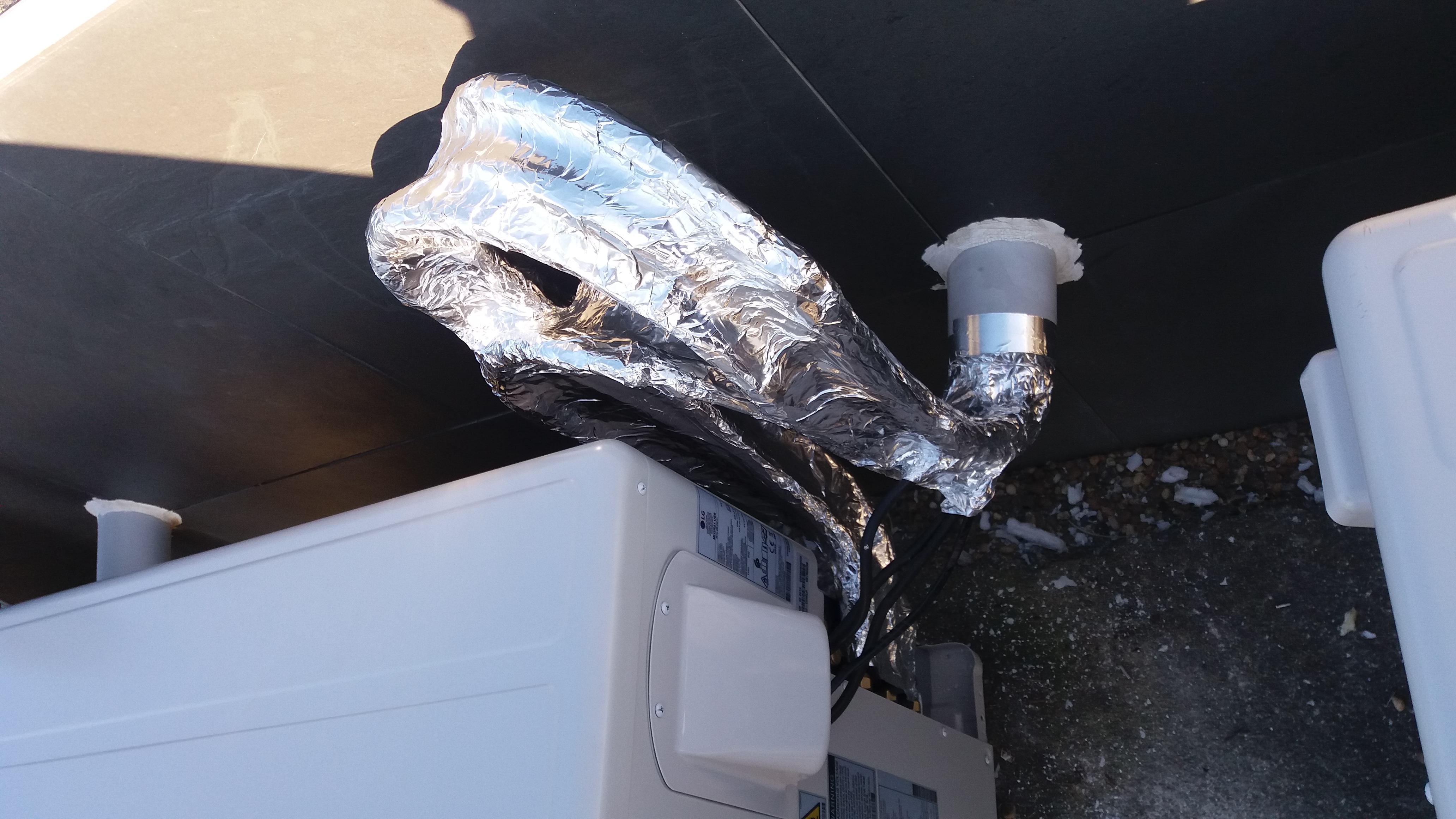 Isolamentos em maquinas na cobertura