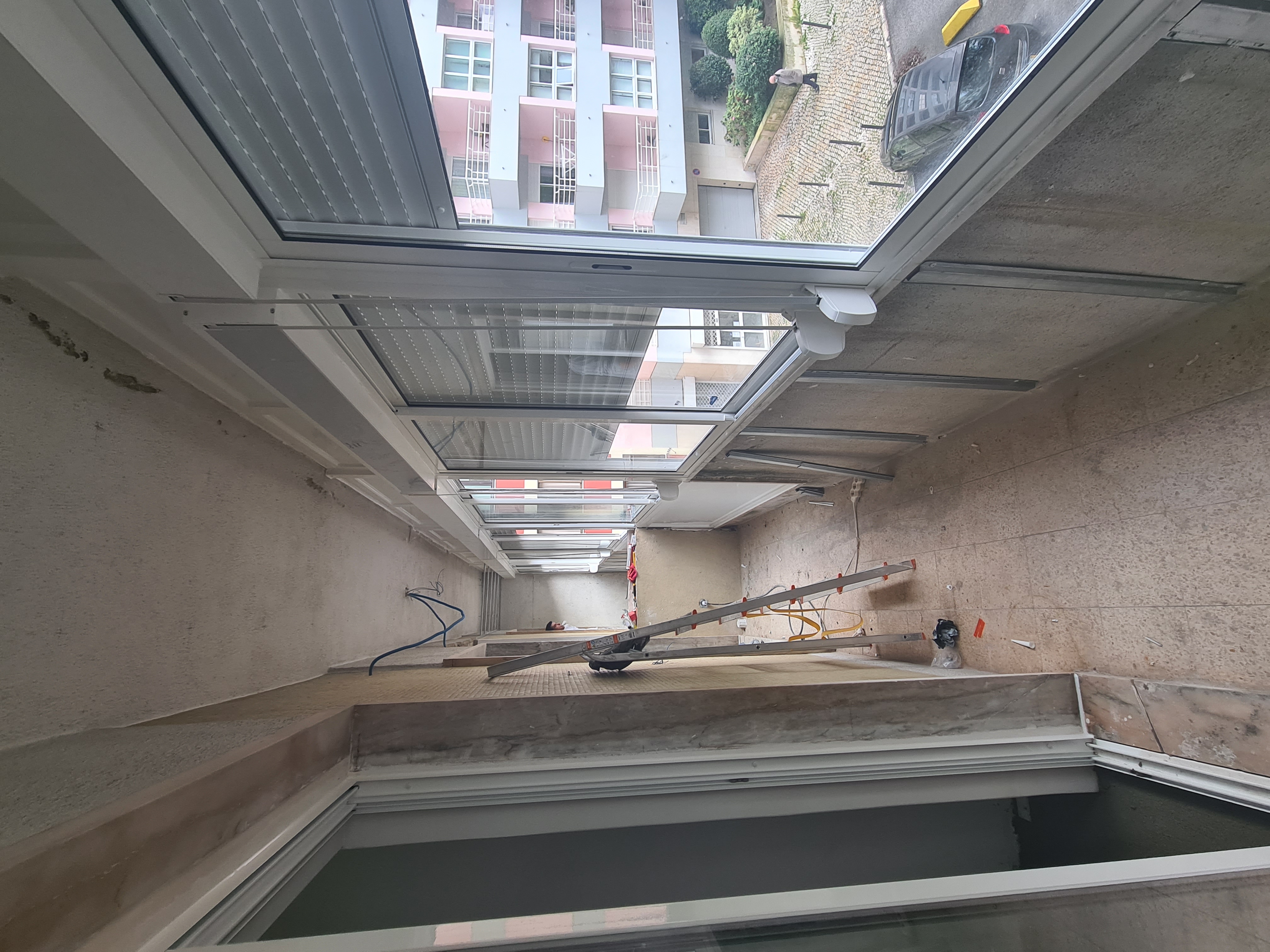 marquise de alumínio e estores