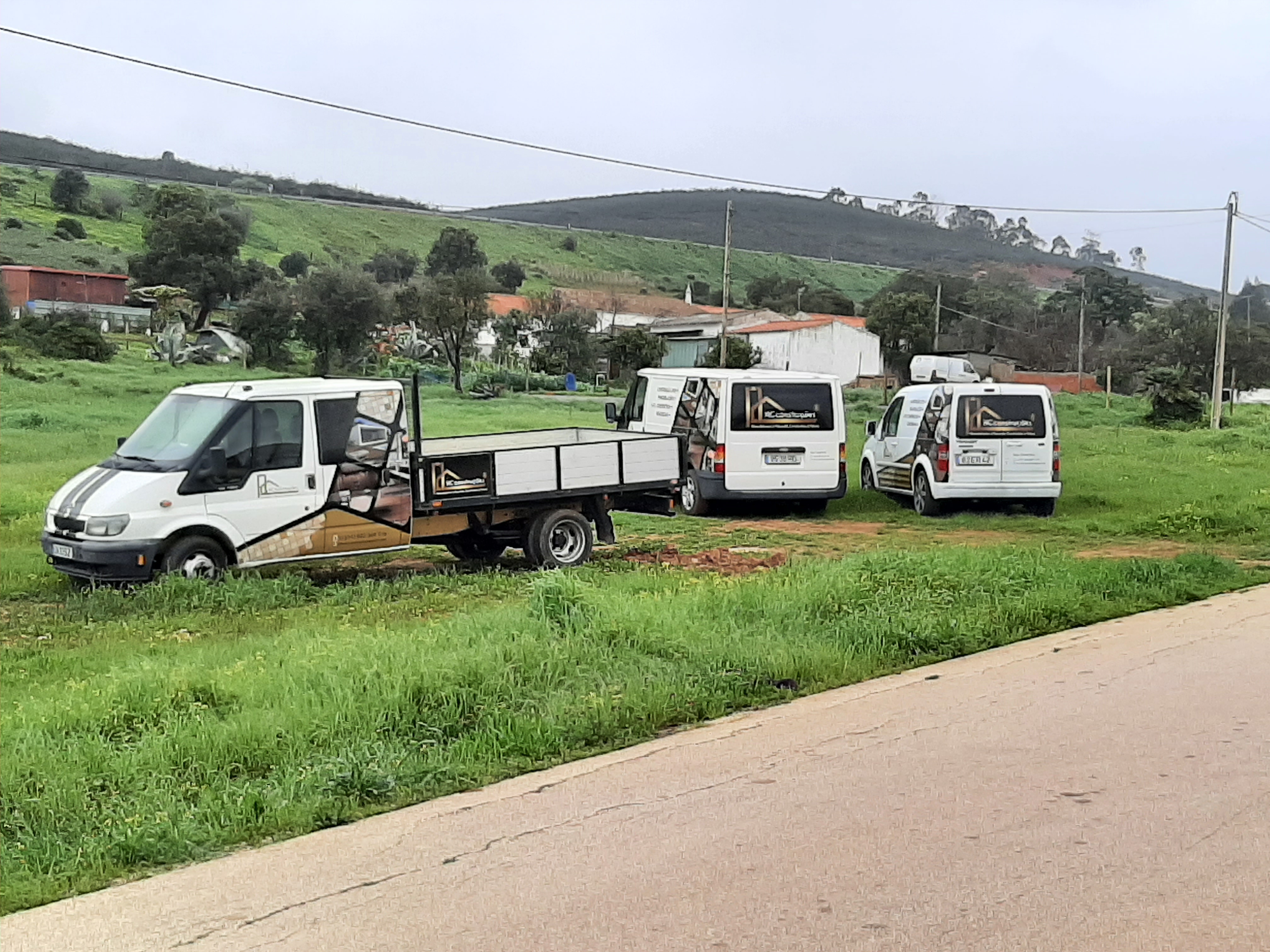 Frota de apoio à construção