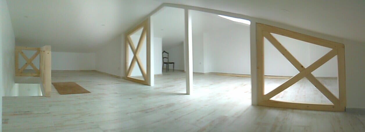 Construção de interior de sótão