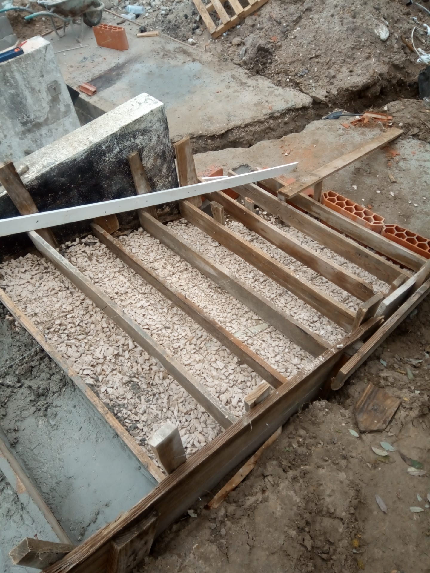 Fim da armação da escada