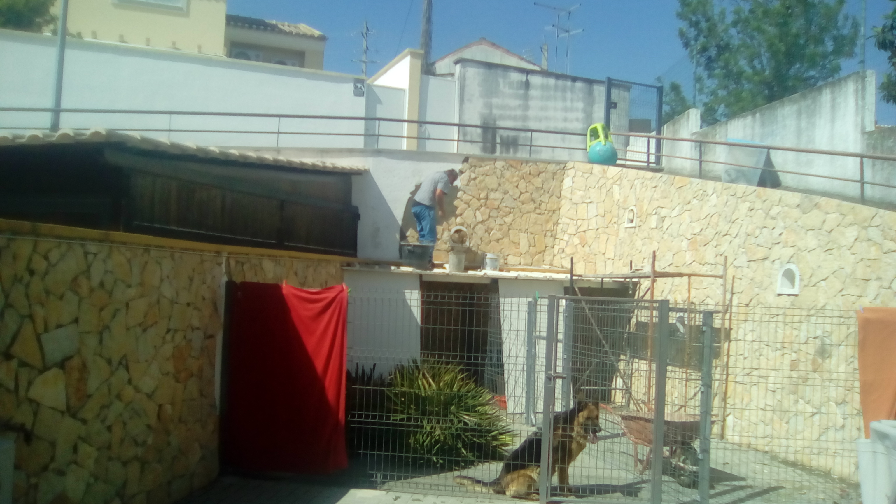 Colocação de pedra rústica