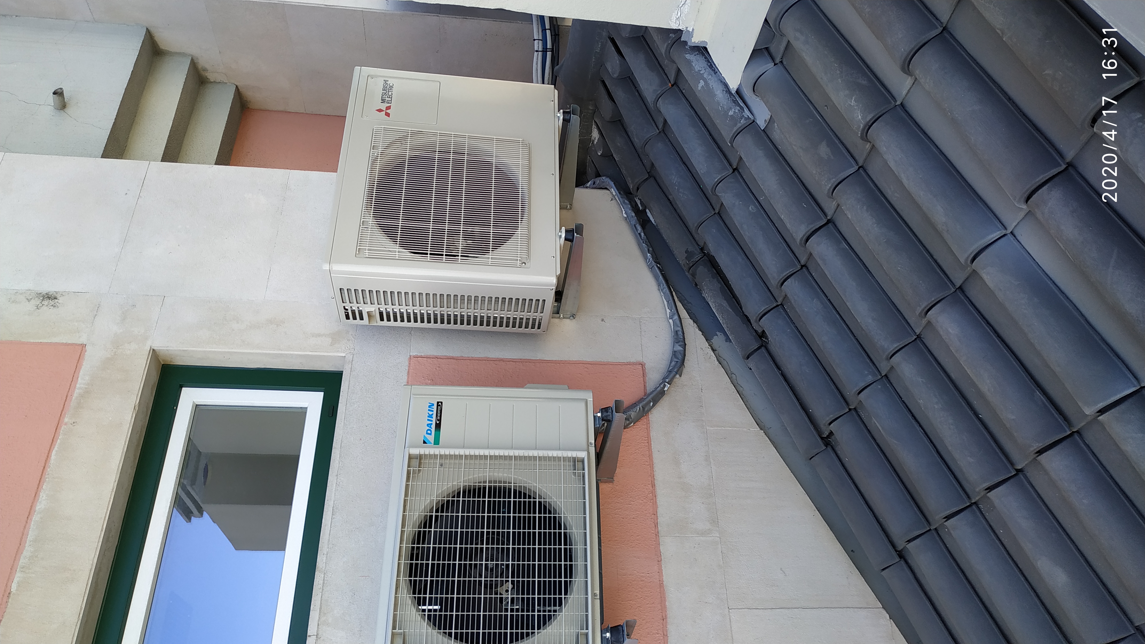 Instalação de conjunto Multi-Split 3x1 Mitsubishi, Unidade Exterior