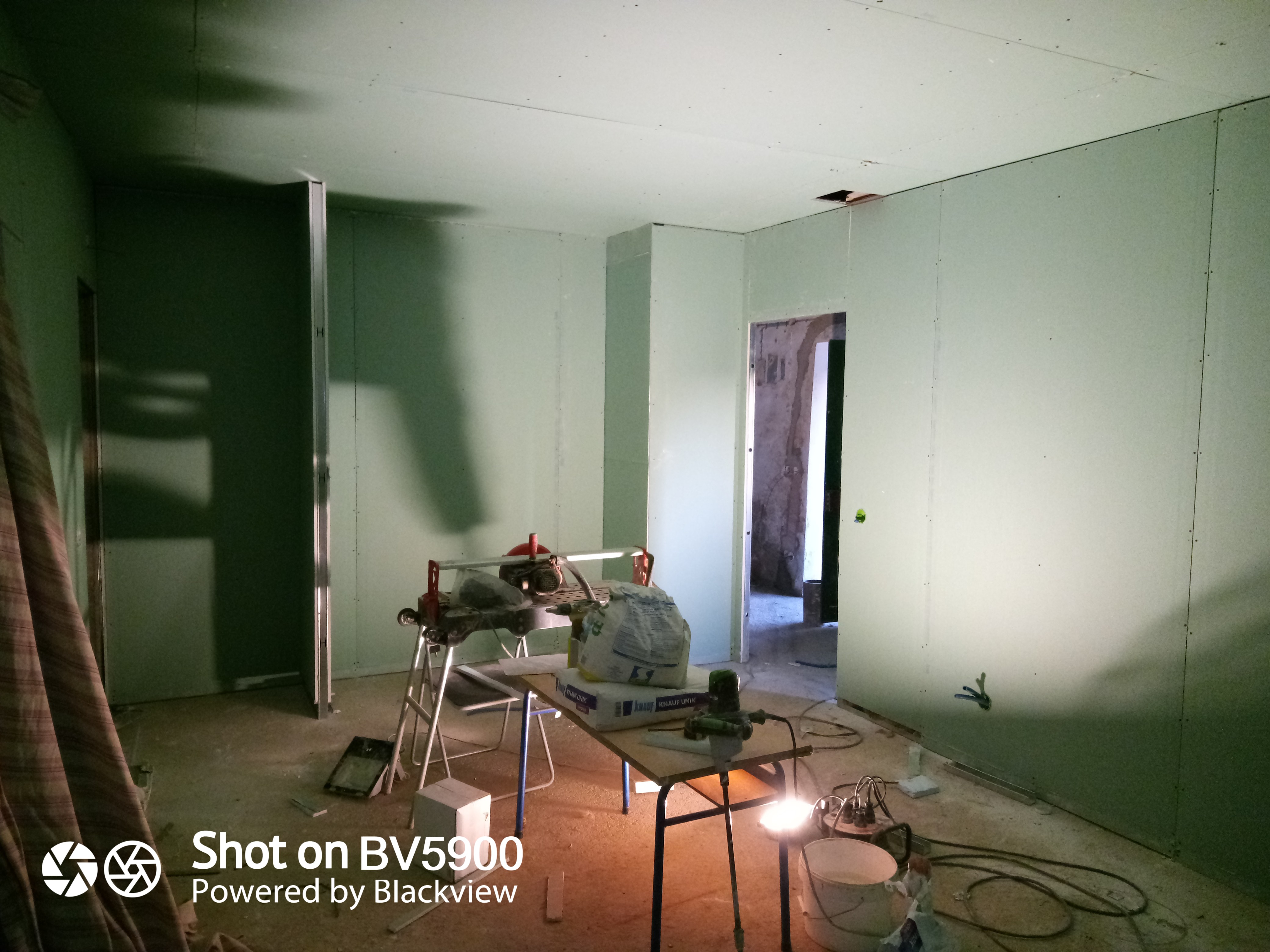 Colocação gesso cartonado