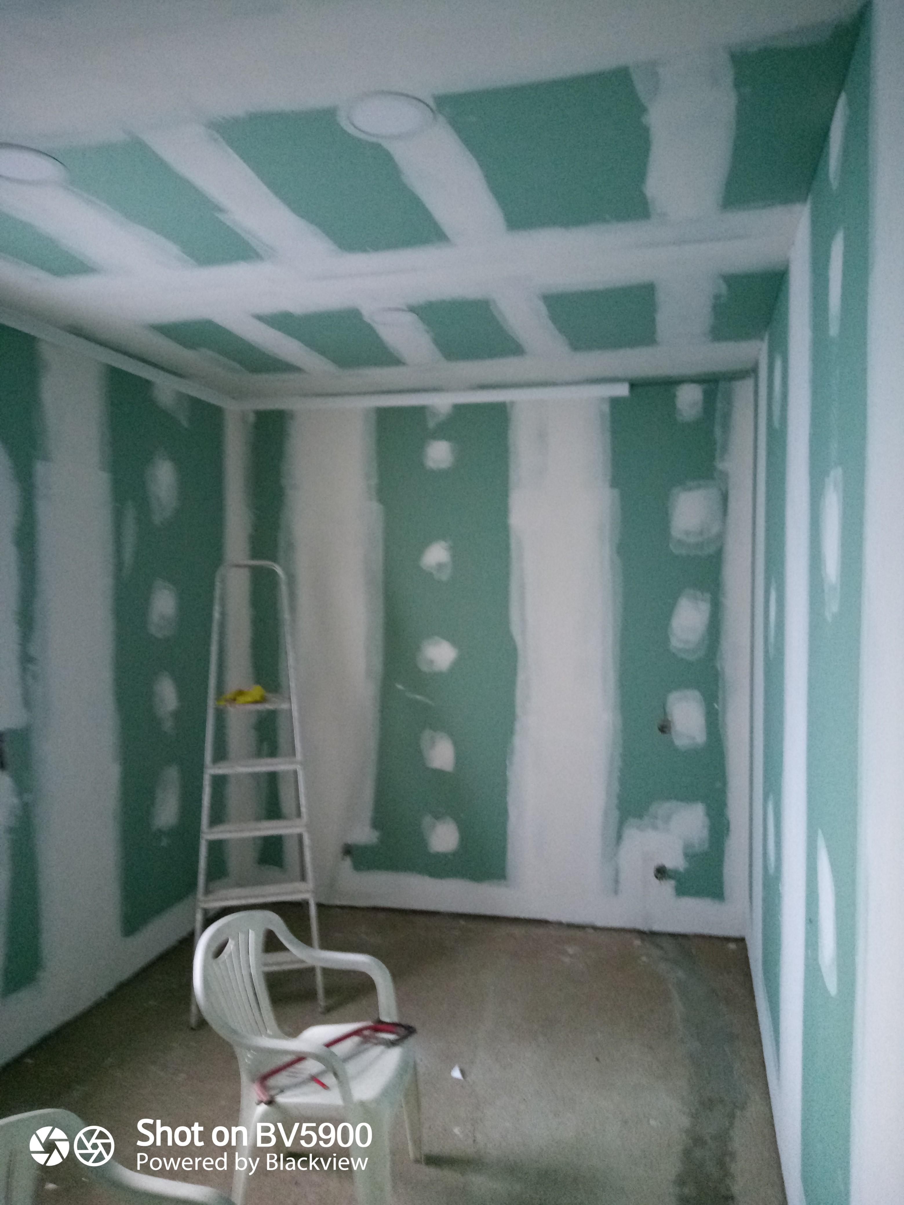 Colocação gesso cartonado