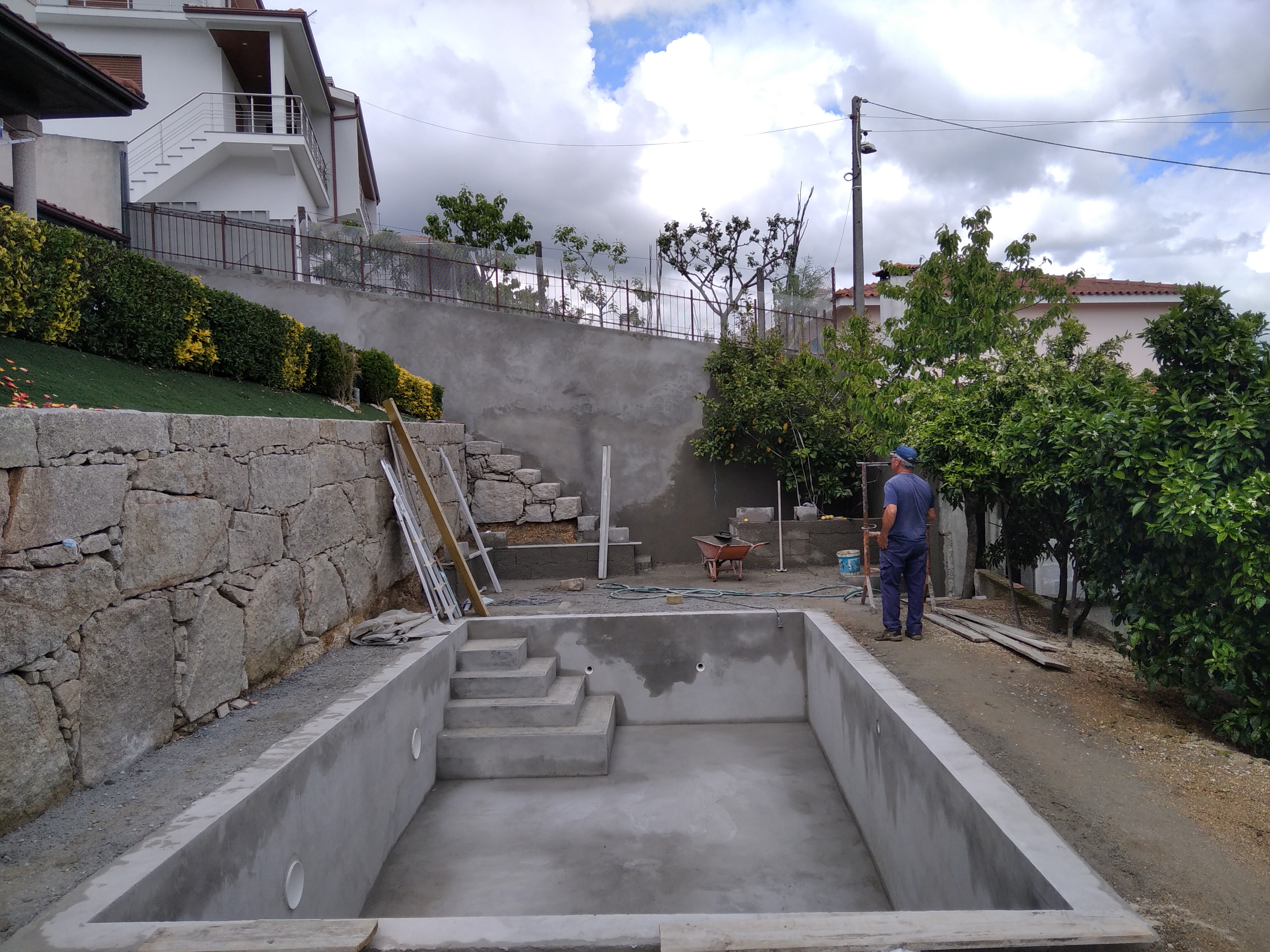 Construção piscina