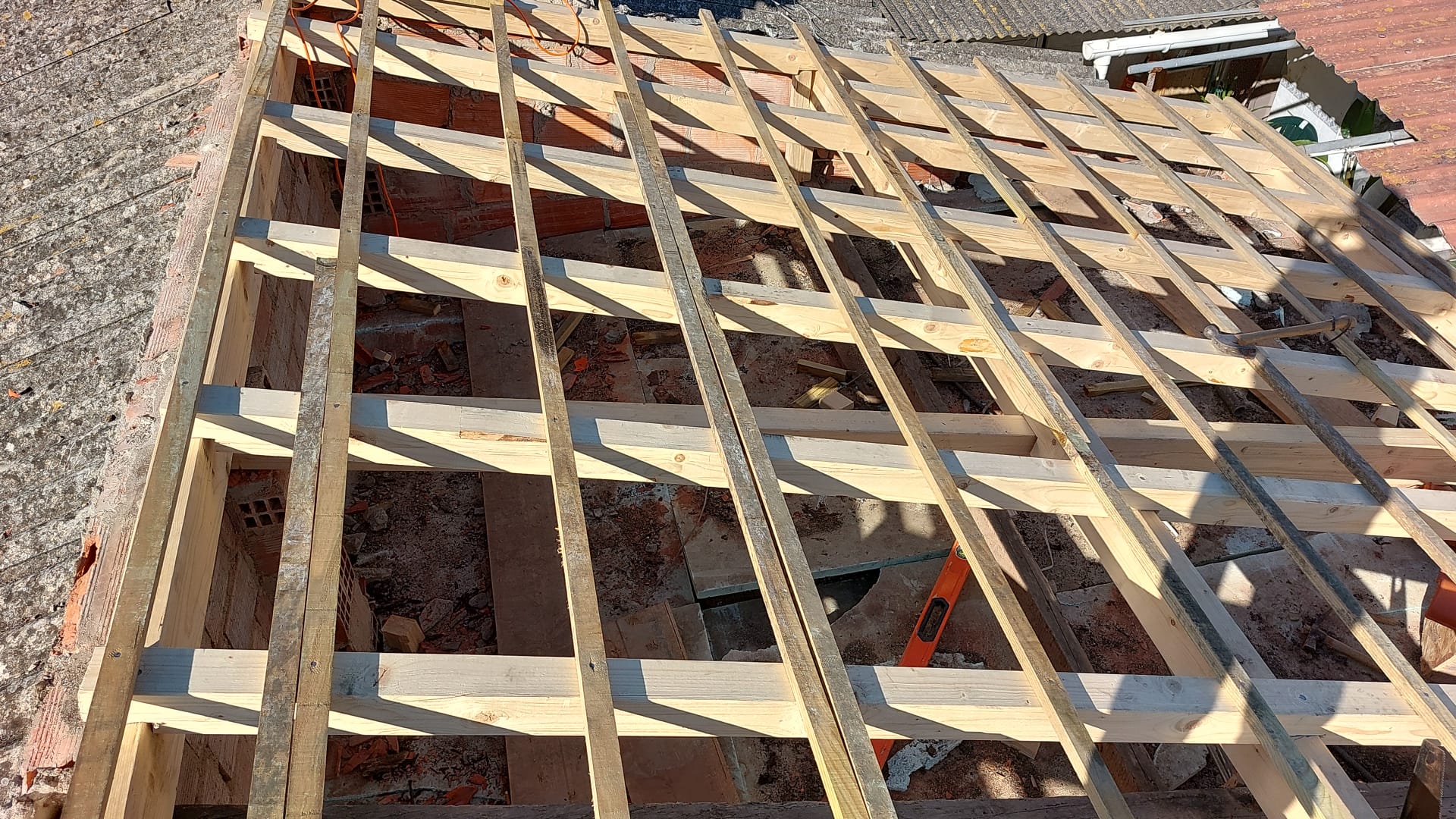 Telhado - Estrutura de madeira para telhado