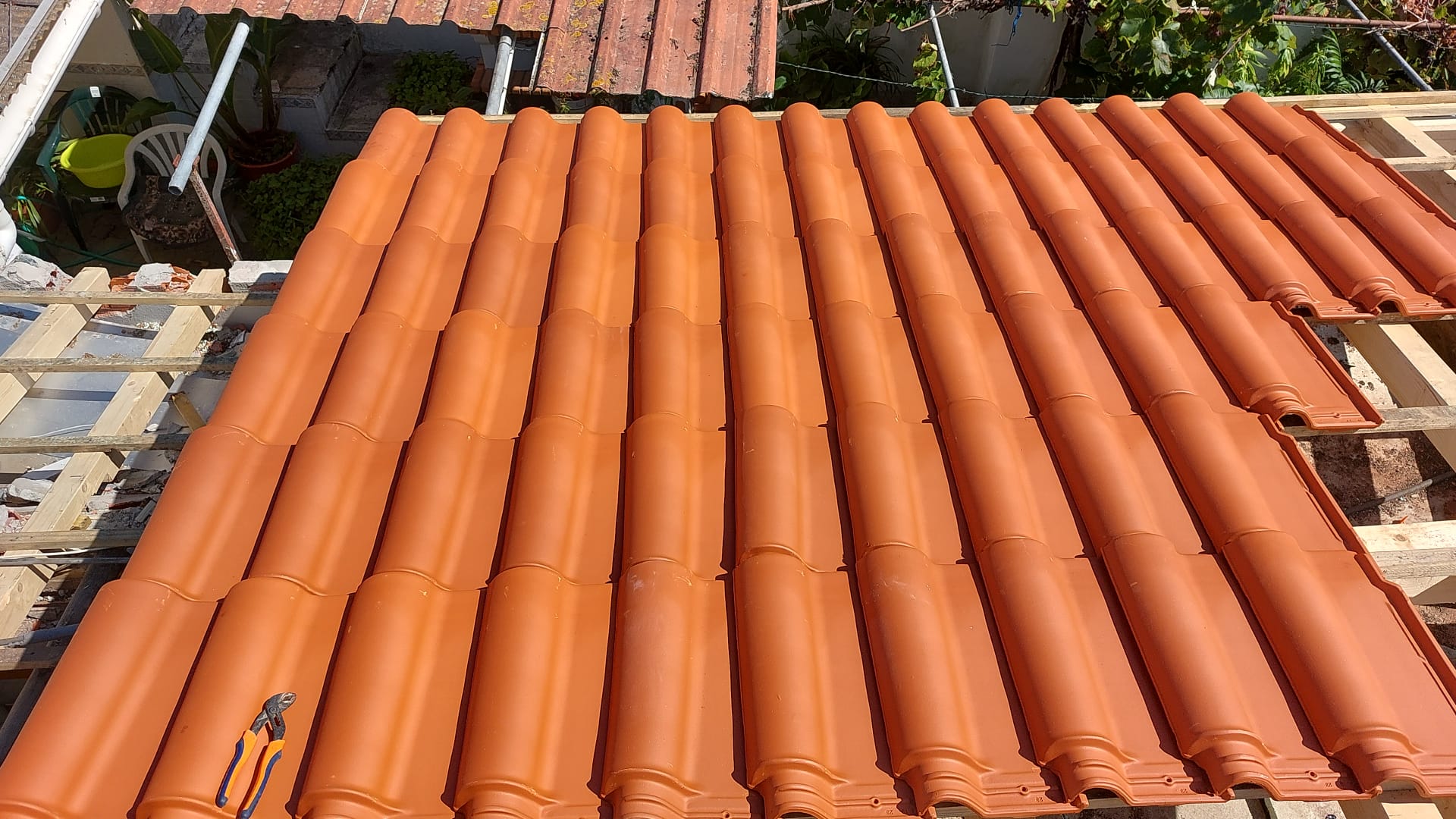 Telhado - Aplicação de telhas