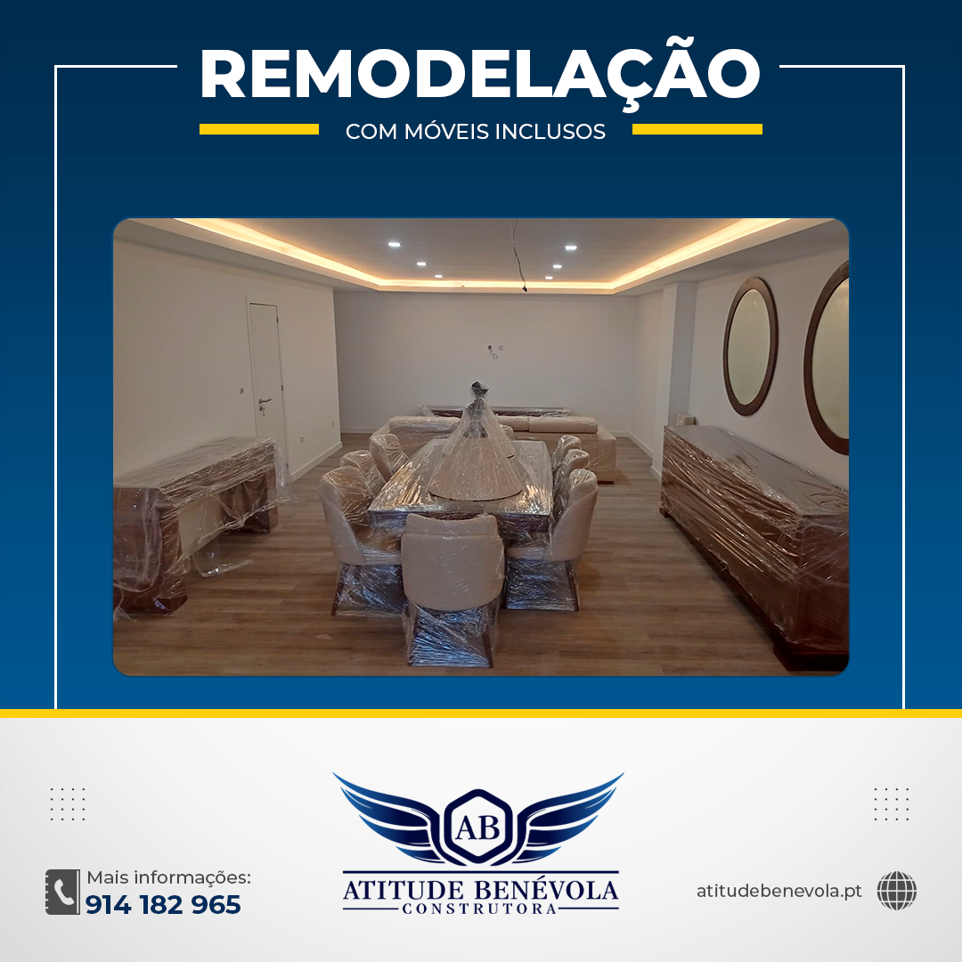 Remodelação com móveis inclusos