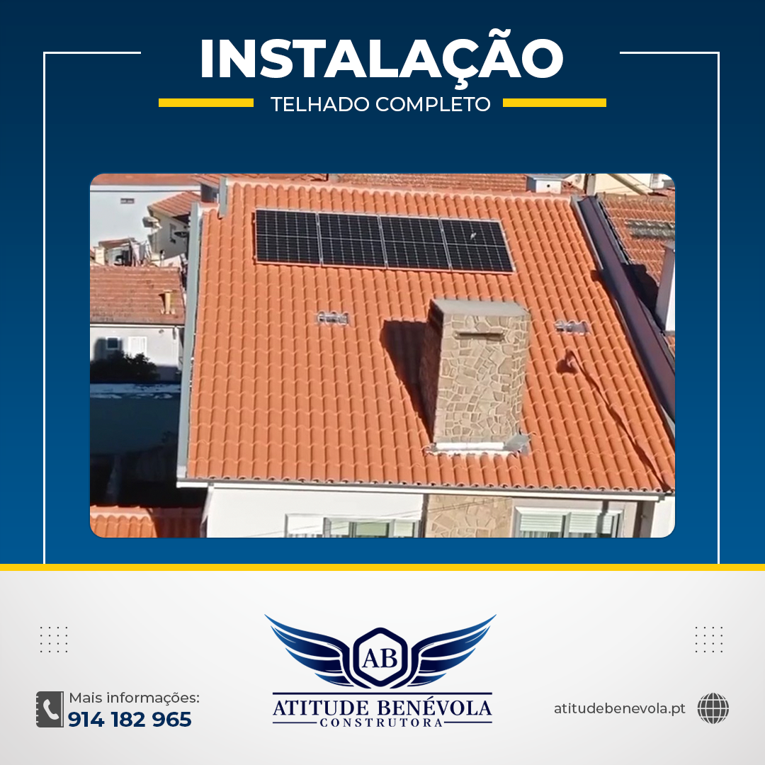 Instalação de telhado completo