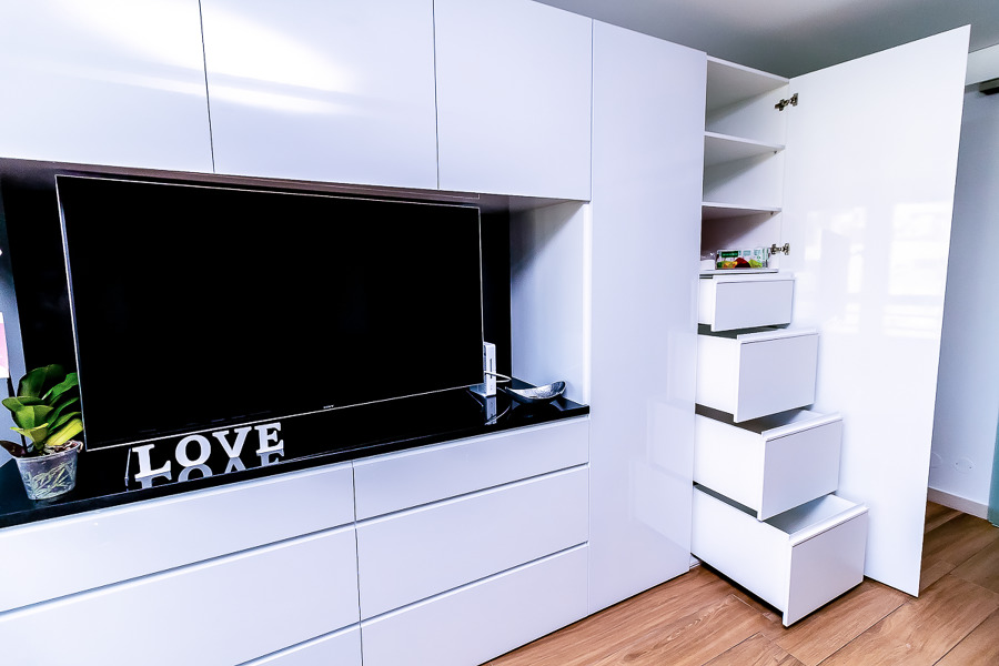 Cozinha MDF Hidrófugo lacado.