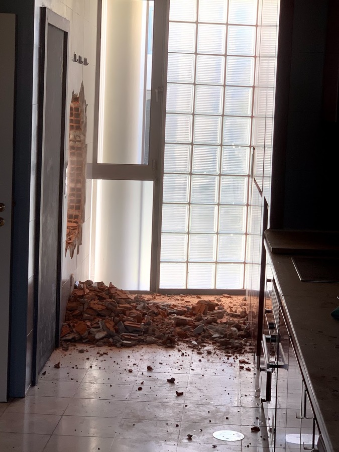 Durante a obra - Cozinha