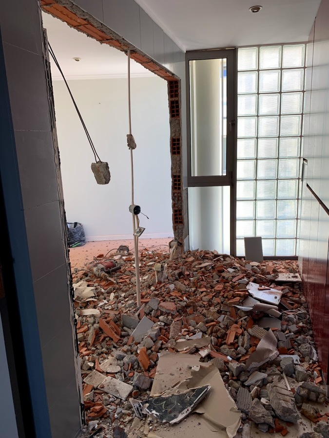 Durante a obra - Cozinha