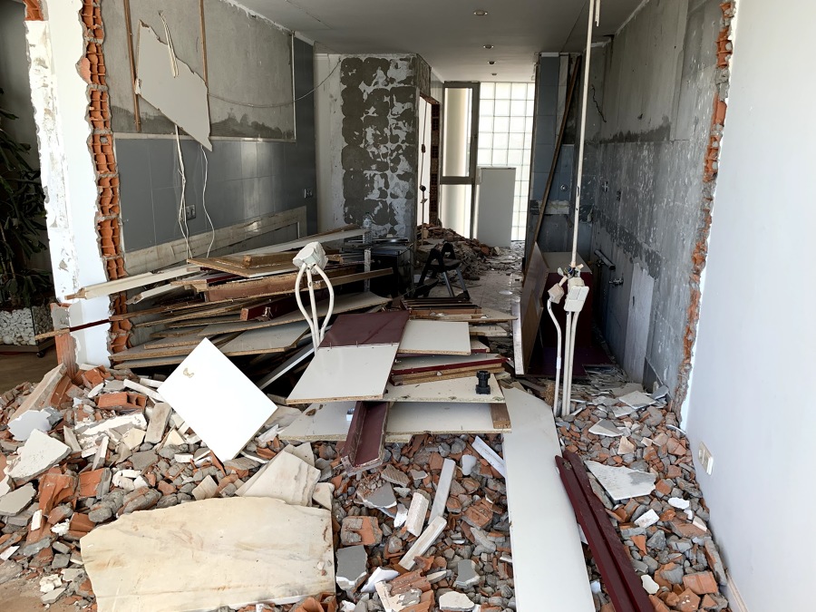 Durante a obra - Cozinha