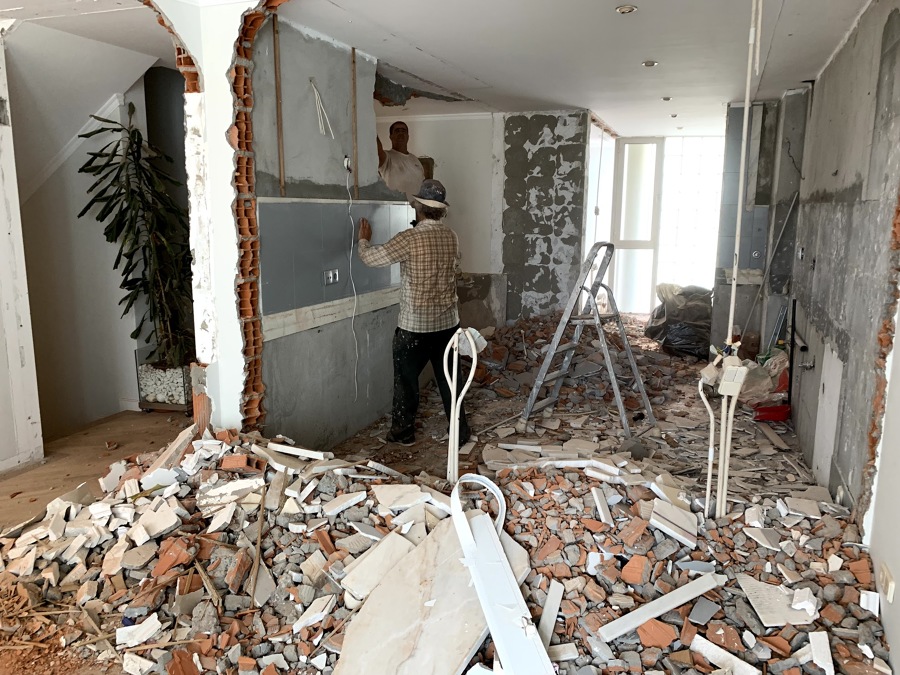 Durante a obra - Cozinha