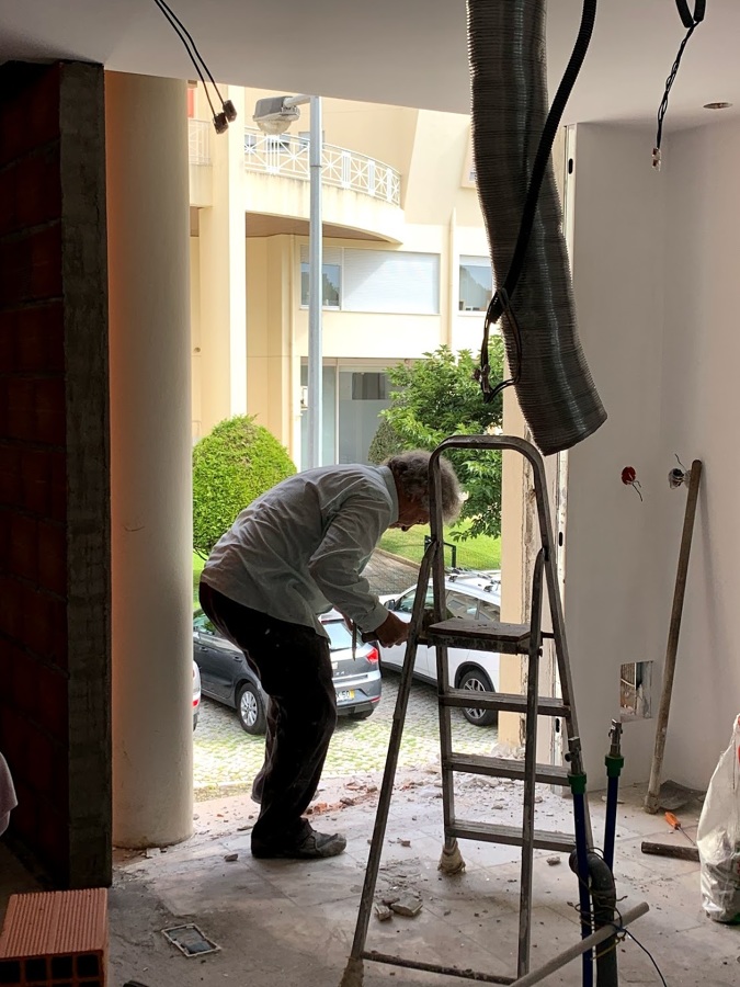 Durante a obra - Cozinha