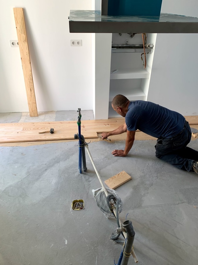 Durante a obra - Cozinha