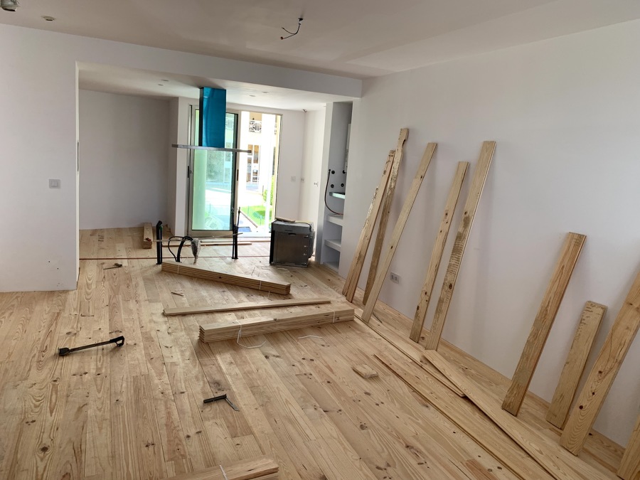 Durante a obra - Cozinha