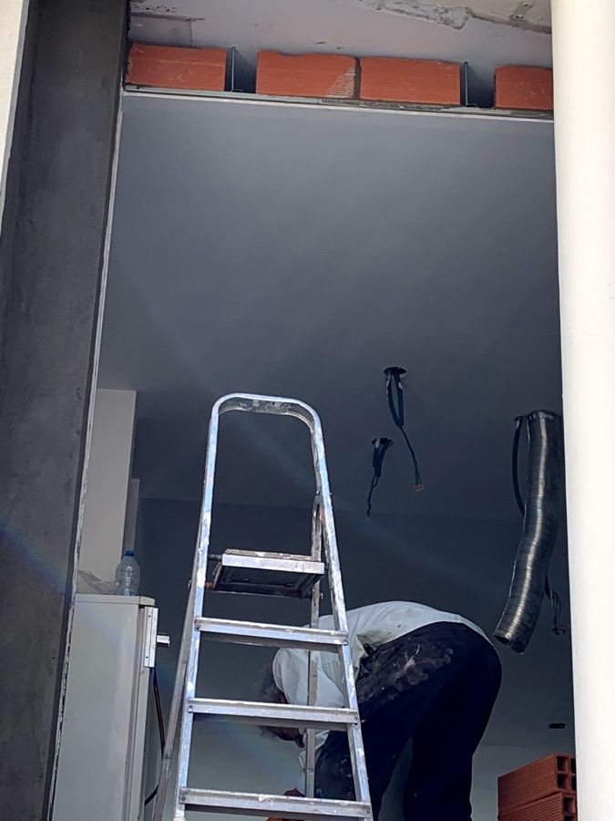 Durante a obra - Cozinha Varanda