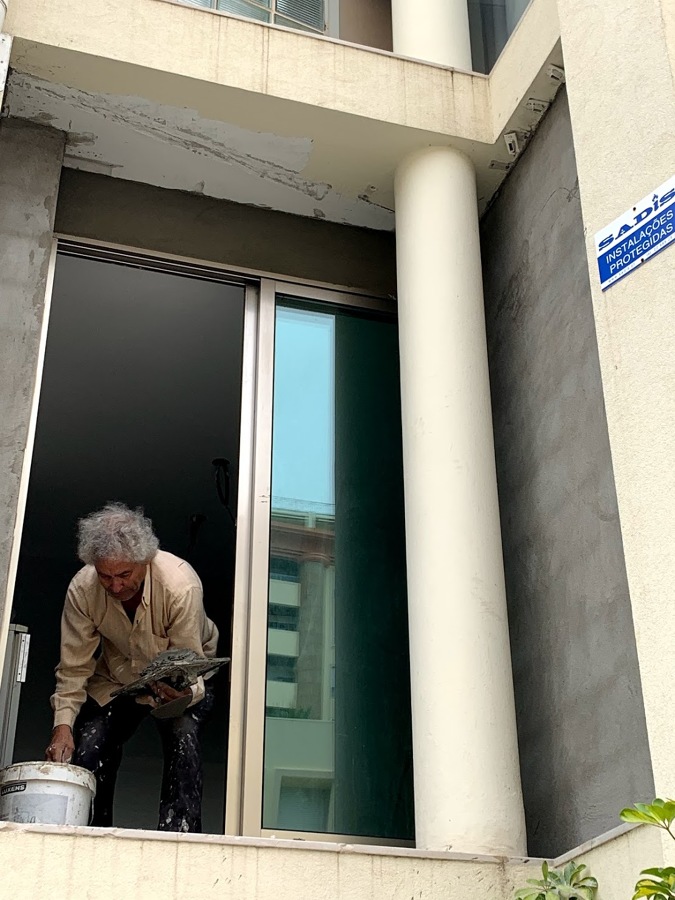 Durante a obra - Cozinha Varanda