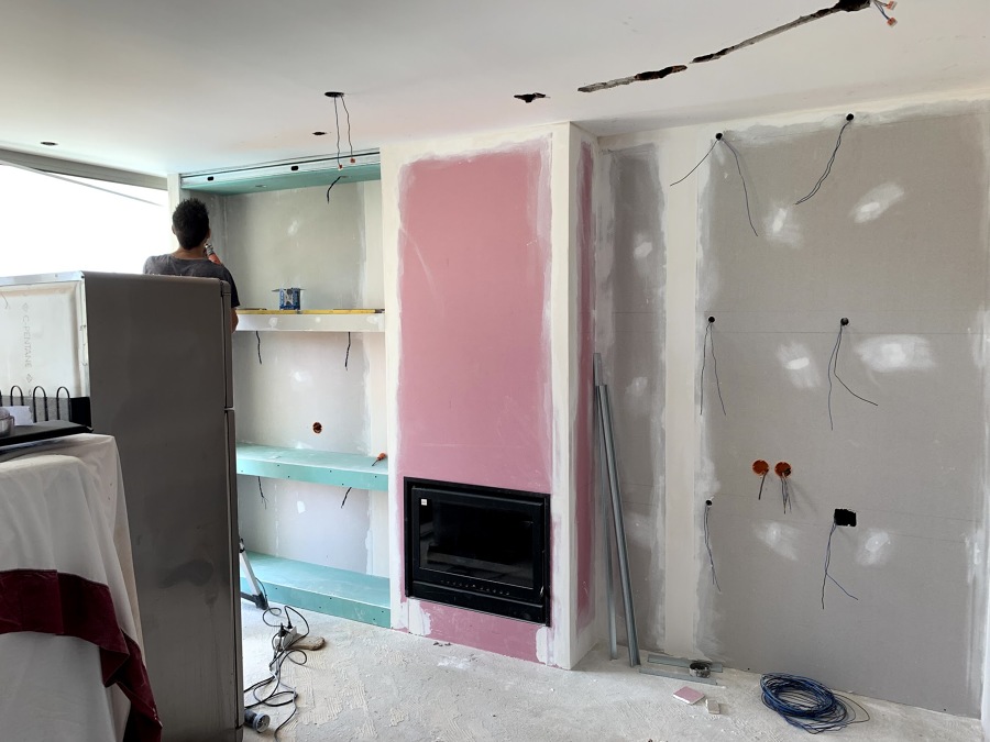 Durante a obra - Sala