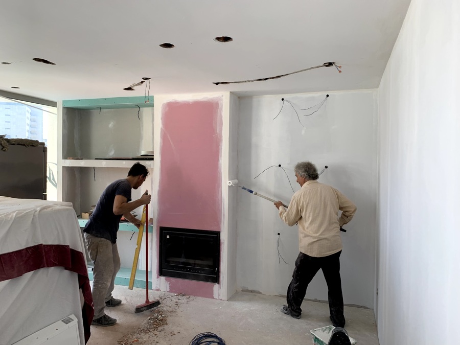 Durante a obra - Sala