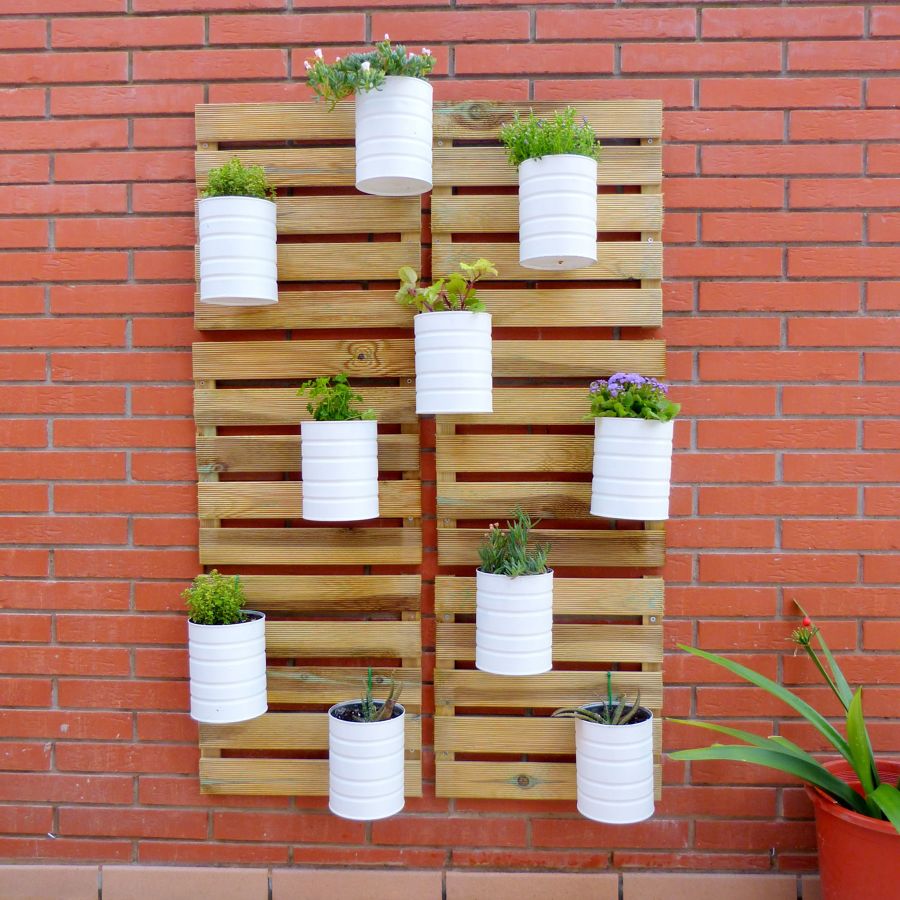 Paletes como vasos de plantas