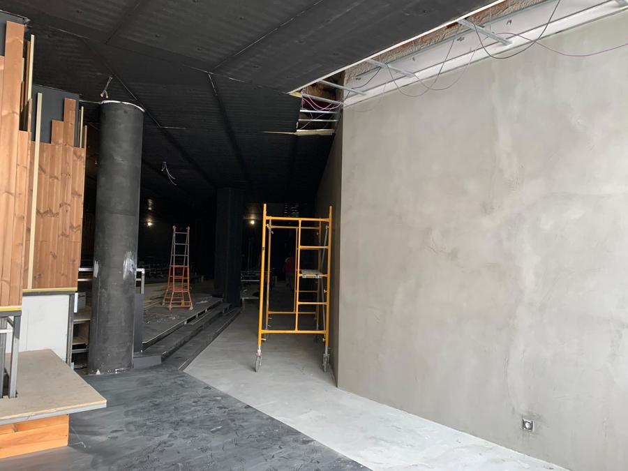 Parede em microcimento