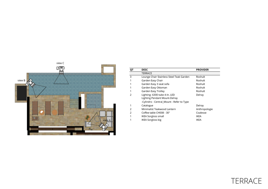 Planta baixa da varanda