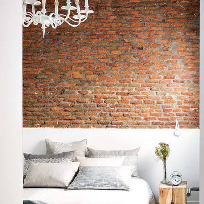 parede de tijolos vermelhos na habitação