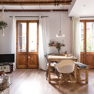 sala com pavimento low cost