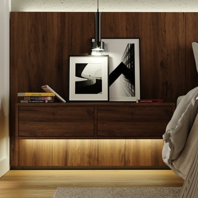 Pormenor de mesa de cabeceira