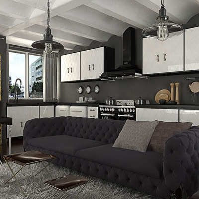 Vista da sala para kitchenette