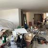 Durante a obra - Sala e Cozinha